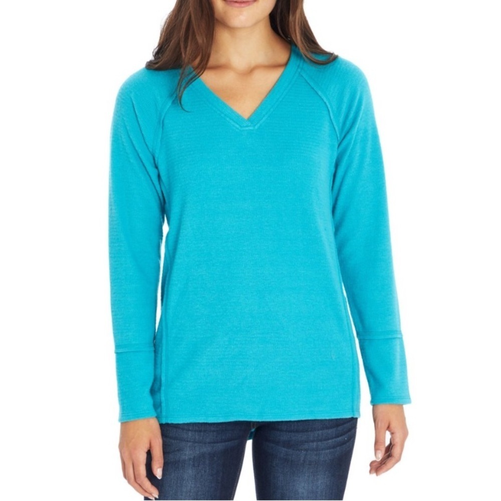 Wildfox Women’s Haley Brushed Waffle Top – Teal
Size Medium - Picture 1 of 10